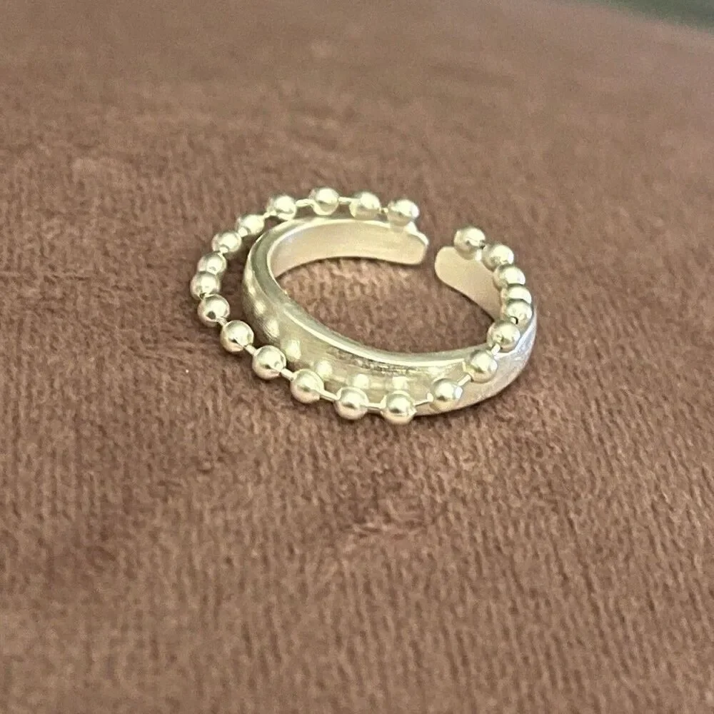 The Modern Chain Ring adjustable in 925 silver